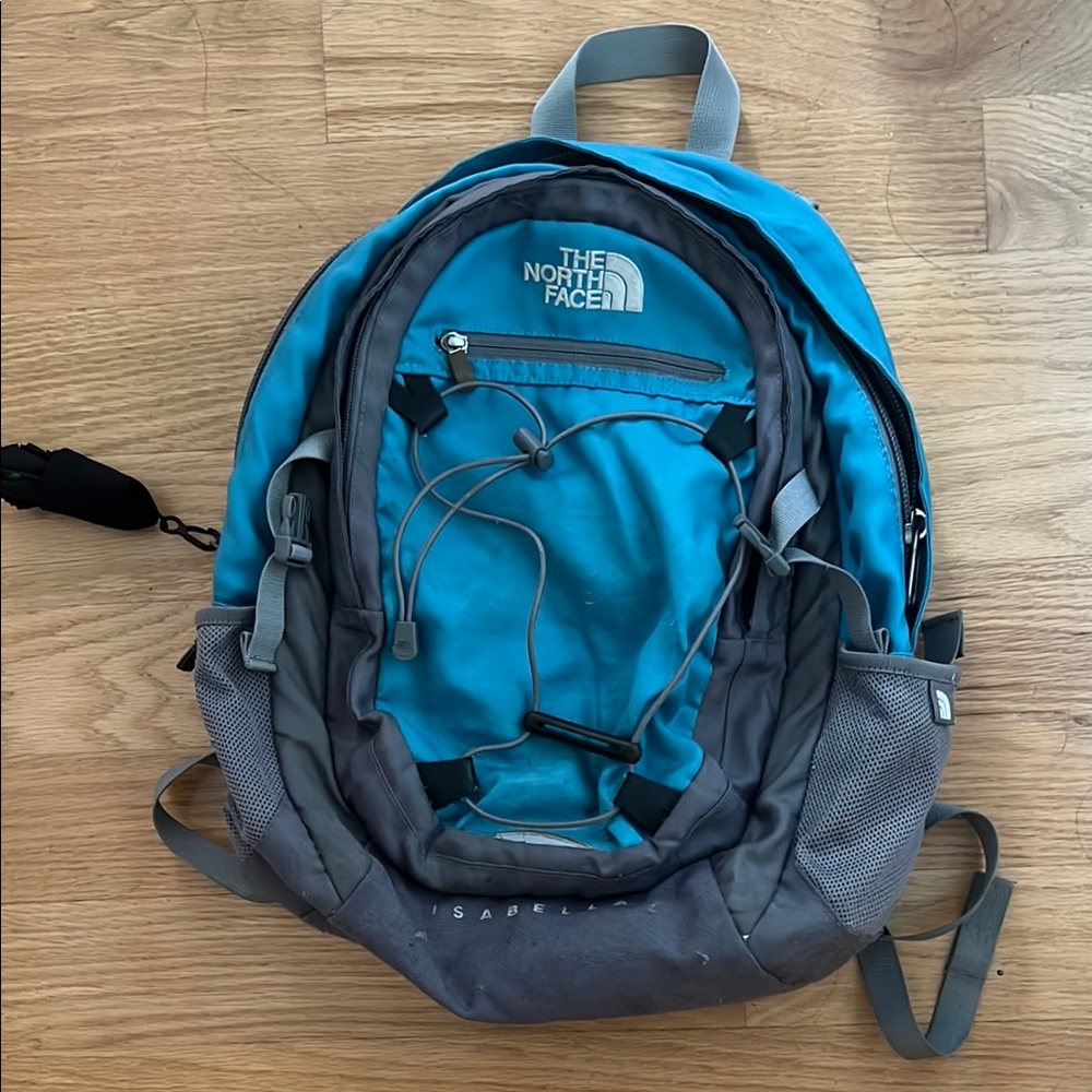 The North Face Isabella Blue and Gray Backpack